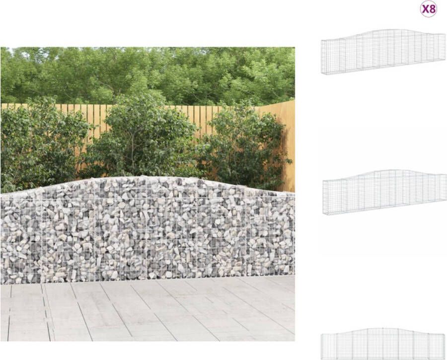 VidaXL Schanskorven Decoratieve Tuinbarrières 400x30x80 100 Gegalvaniseerd IJzer Bloempot