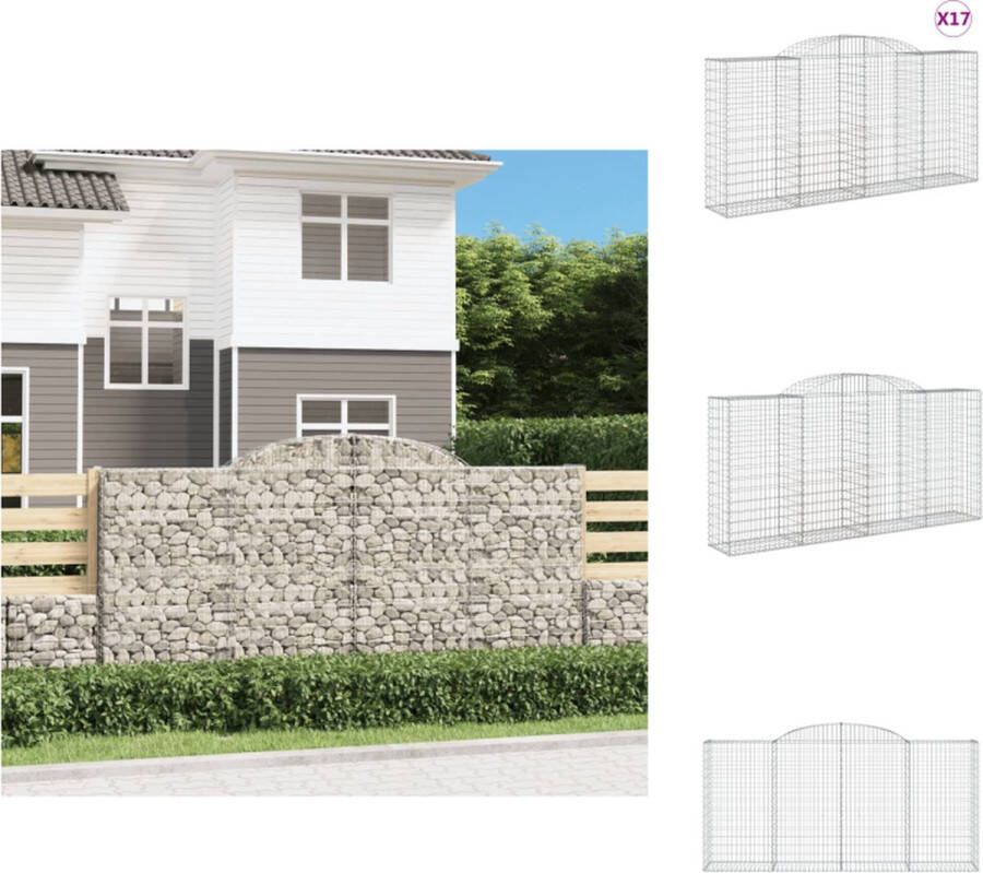VidaXL Schanskorven Tuinbarrières 300x50x140 160cm Roestbestendig Decoratief Bloempot