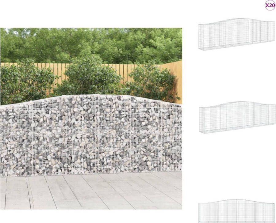 VidaXL Schanskorven Tuinbarrières 400 x 50 x 100 120 cm Gegalvaniseerd ijzer Bloempot