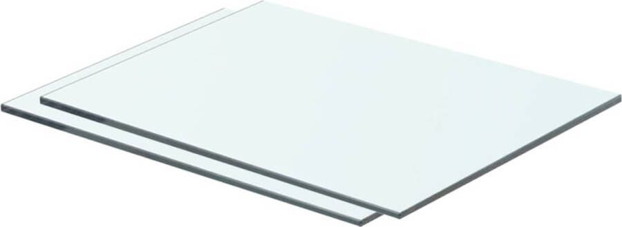 VidaXL -Schappen-2-st-40x25-cm-glas-transparant