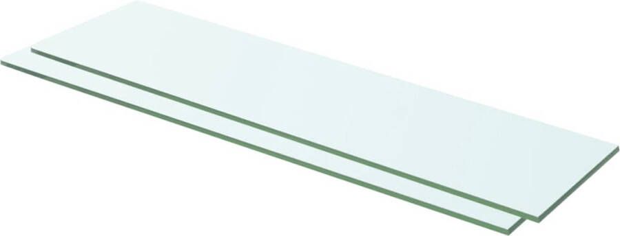 VidaXL -Schappen-2-st-60x12-cm-glas-transparant