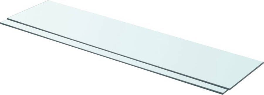 VidaXL -Schappen-2-st-90x20-cm-glas-transparant