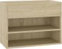 VidaXL Schoenenbank 60x30x45 cm bewerkt hout sonoma eikenkleurig - Thumbnail 1