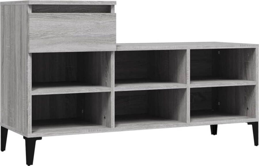 VidaXL -Schoenenkast-102x36x60-cm-bewerkt-hout-sonoma-grijs