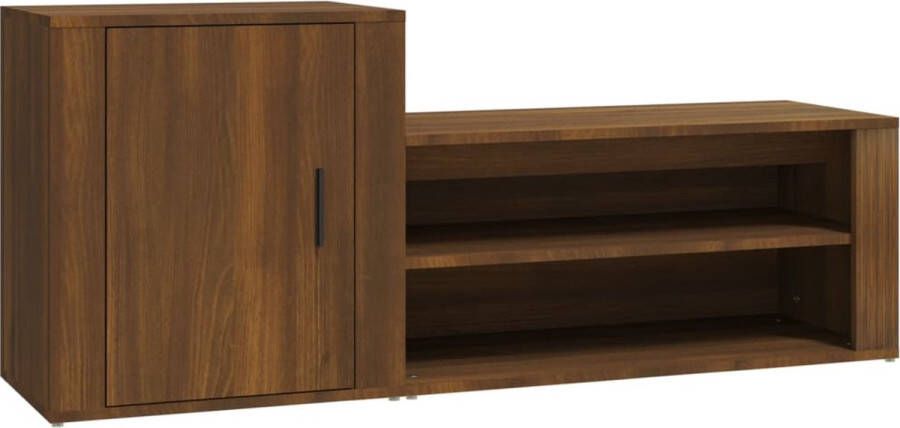 VidaXL -Schoenenkast-130x35x54-cm-bewerkt-hout-bruineikenkleurig