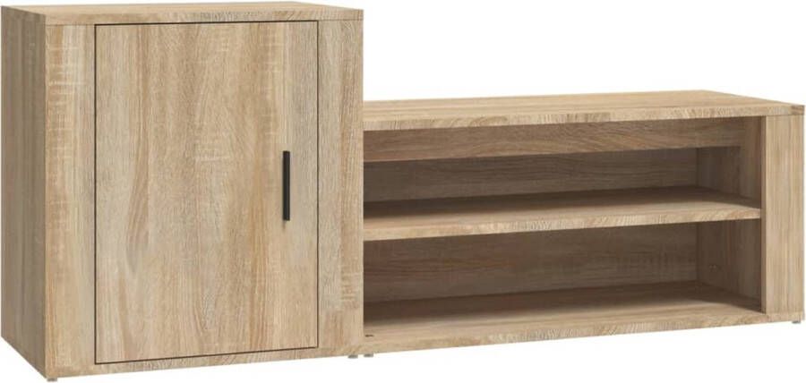 VidaXL -Schoenenkast-130x35x54-cm-bewerkt-hout-sonoma-eikenkleurig