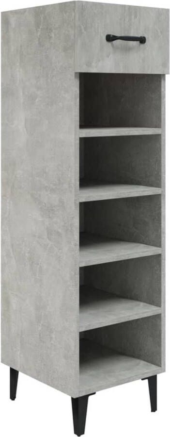 VidaXL -Schoenenkast-30x35x105-cm-bewerkt-hout-betongrijs