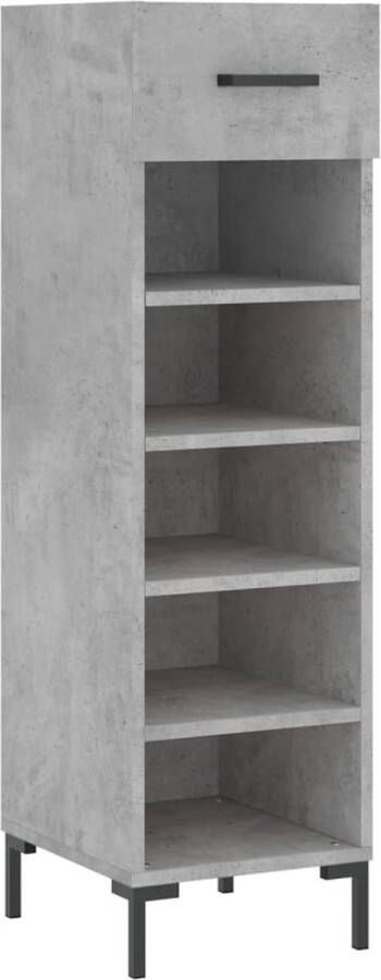 VidaXL -Schoenenkast-30x35x105-cm-bewerkt-hout-betongrijs