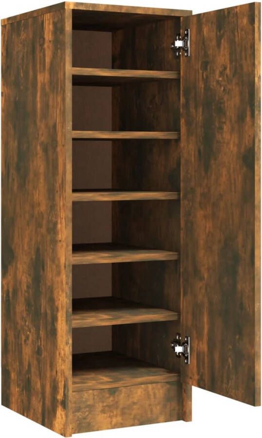 VidaXL -Schoenenkast-32x35x92-cm-bewerkt-hout-gerookt-eikenkleurig