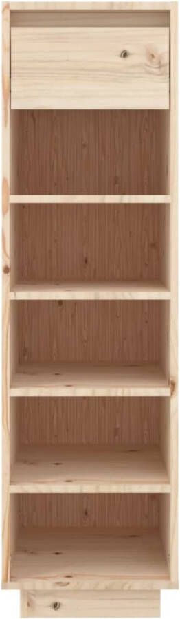 VidaXL -Schoenenkast-34x30x105-cm-massief-grenenhout-honingbruin