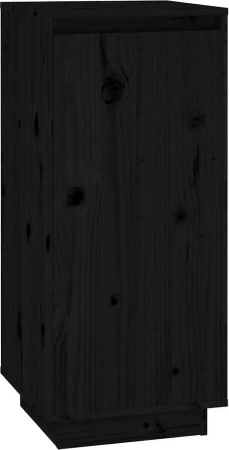 VidaXL Prolenta Premium Schoenenkast 35x35x80 cm massief grenenhout zwart