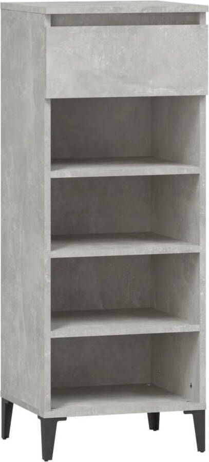 VidaXL -Schoenenkast-40x36x105-cm-bewerkt-hout-betongrijs