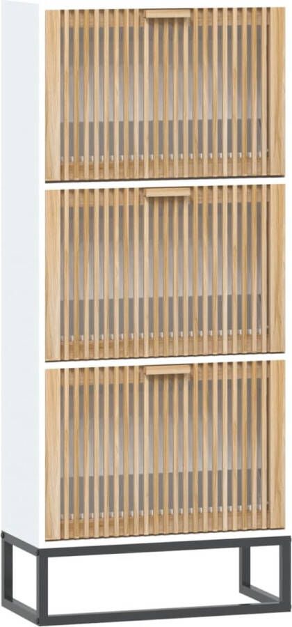 VidaXL -Schoenenkast-52x25x120-cm-bewerkt-hout-wit