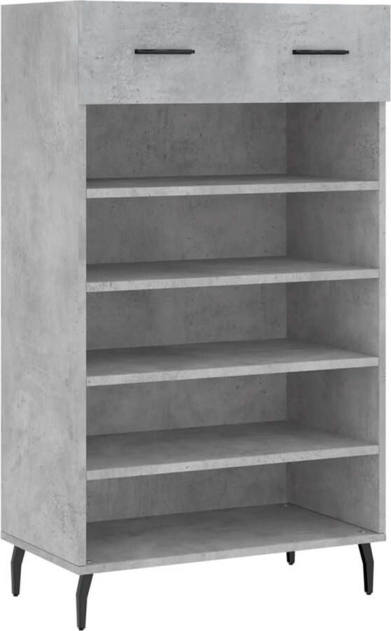 VidaXL -Schoenenkast-60x35x105-cm-bewerkt-hout-betongrijs