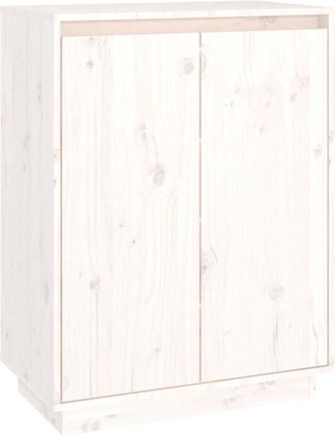 VidaXL Prolenta Premium Schoenenkast 60x35x80 cm massief grenenhout wit