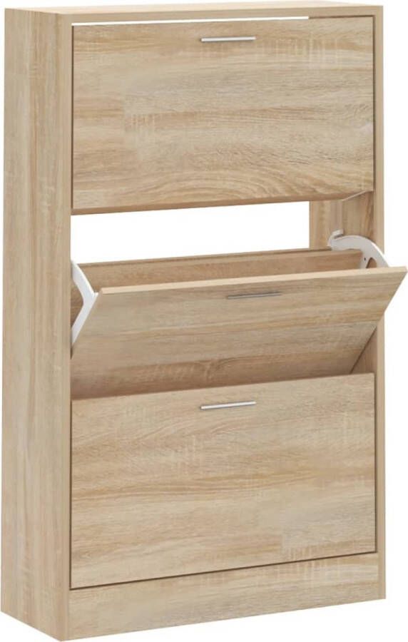 VidaXL -Schoenenkast-63x24x103-cm-bewerkt-hout-sonoma-eikenkleurig