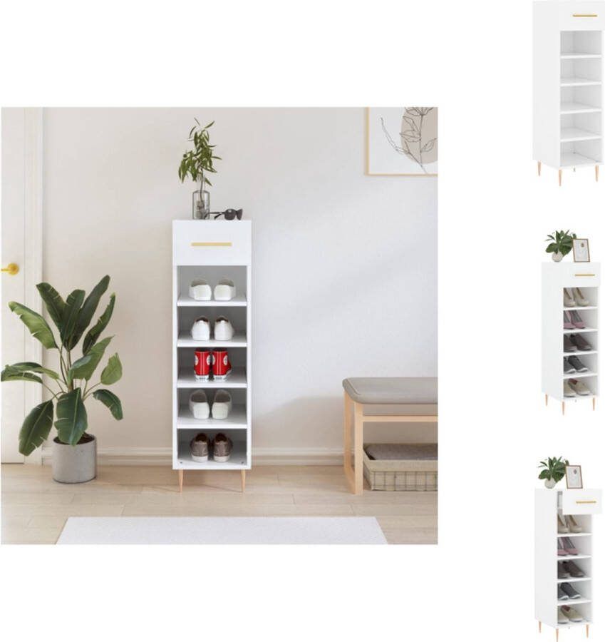 VidaXL Schoenenkast Elegant Opbergen 30x35x105 cm Duurzaam hout Kast