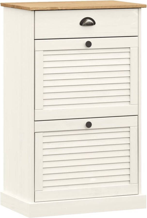 VidaXL -Schoenenkast-VIGO-60x35x96-cm-massief-grenenhout-wit