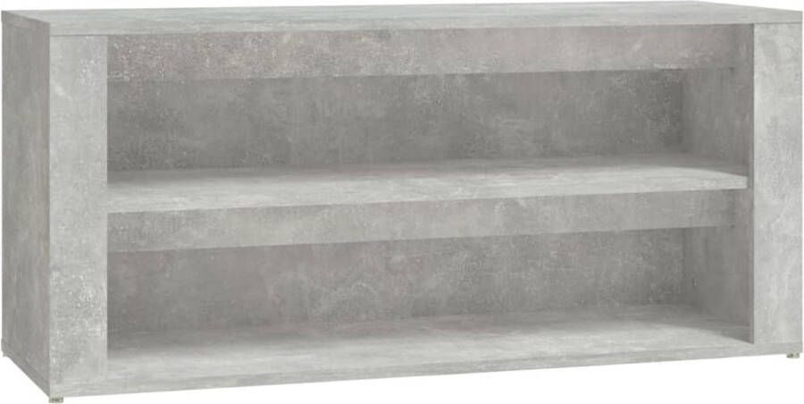VidaXL -Schoenenrek-100x35x45-cm-bewerkt-hout-betongrijs