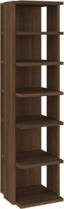 VidaXL Schoenenrek 25x27x102 Cm Bewerkt Hout Bruineikenkleurig