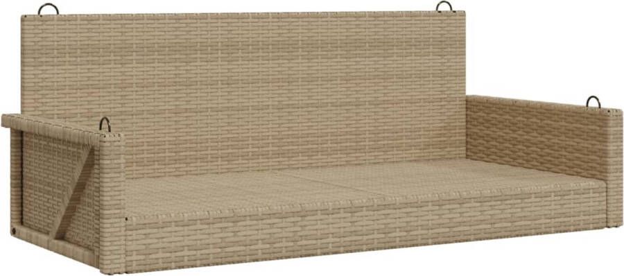 VidaXL Schommelbank 119x56x48 cm poly rattan beige