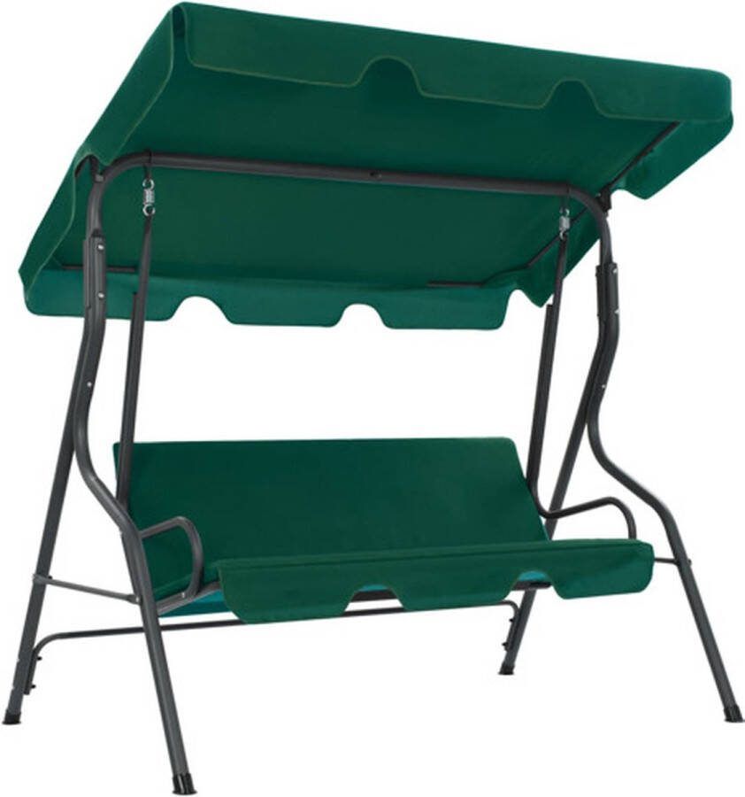 VidaXL Schommelbank 170x110x153 cm stof groen