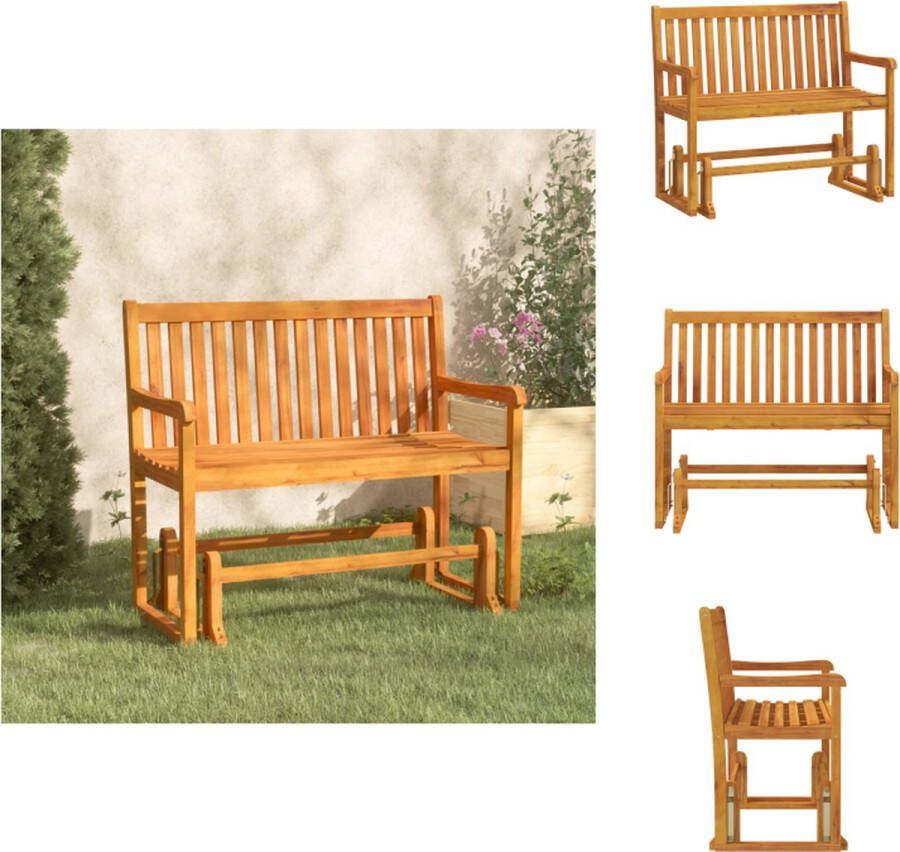 VidaXL schommelbank acaciahout olieafwerking 110x58.5x97cm klassiek design Tuinbank