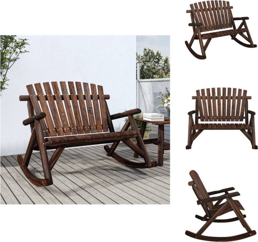 VidaXL Schommelbank Adirondack Hout 123x96x102 cm Tuinbank