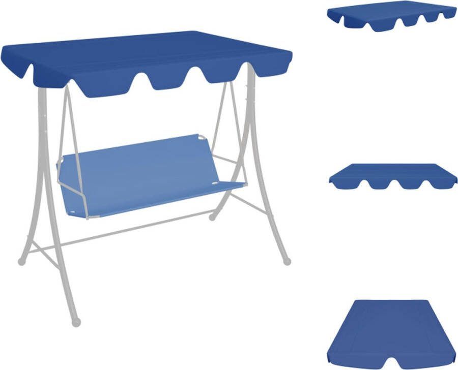VidaXL Schommelbank Luifel Blauw 188 168x110 145 cm Waterafstotend PVC-Coating Partytent