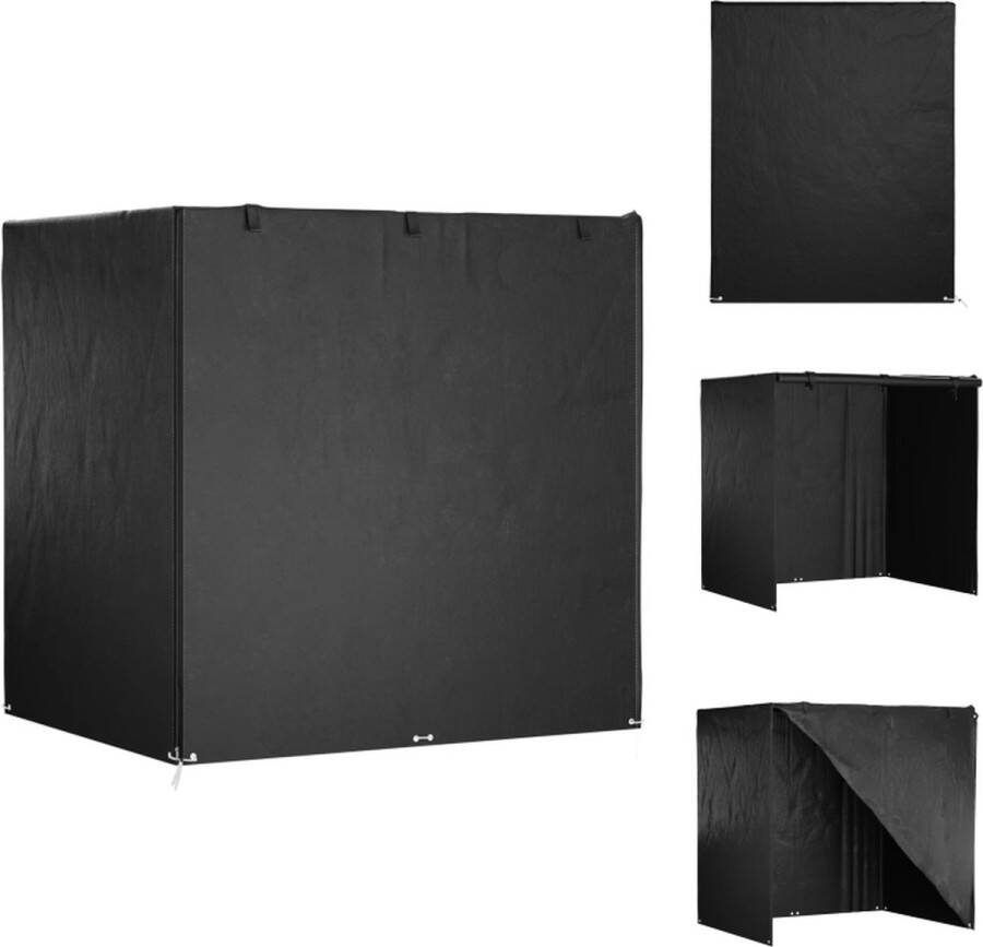 VidaXL Schommelbankhoes PE Zwart 220x177x220 cm UV-bestendig Tuinmeubelhoes