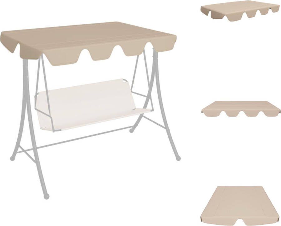 VidaXL Schommelbankluifel 210 x 146 cm Beige Waterafstotend Partytent
