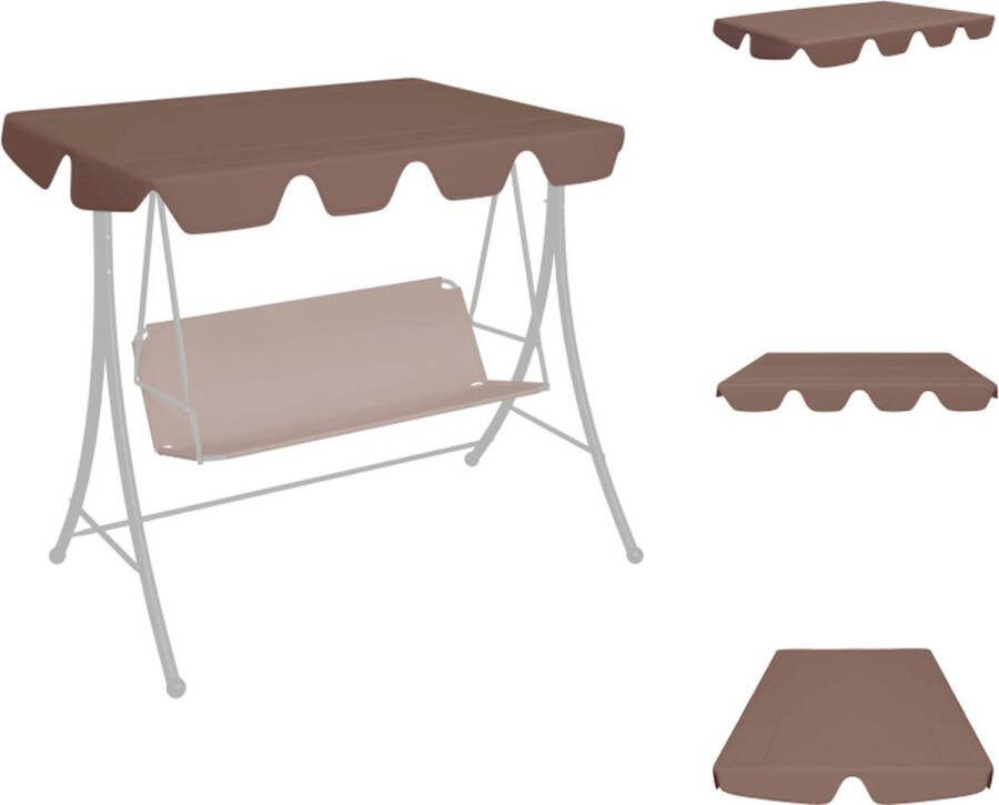 VidaXL Schommelbankluifel Bruin 210 x 146 cm Waterafstotend Partytent