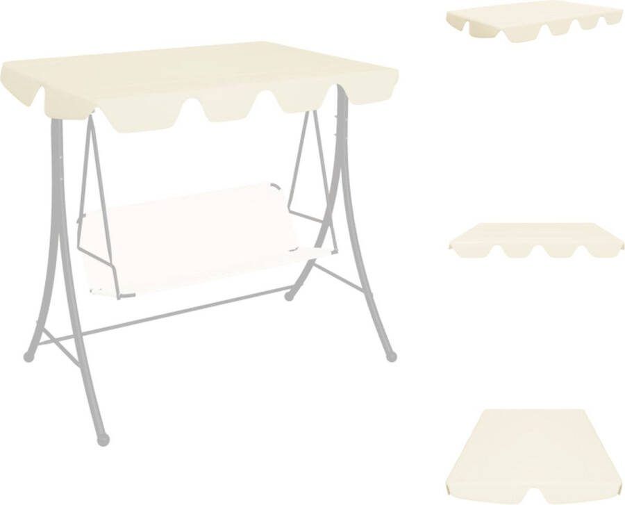 VidaXL Schommelbankluifel Crème 188 168 x 110 145 cm Waterdicht Partytent