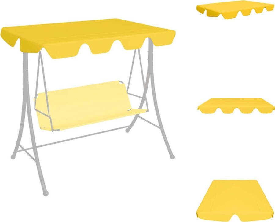 VidaXL Schommelbankluifel Geel 188 168 x 110 145 cm Waterafstotend PVC-coating Partytent