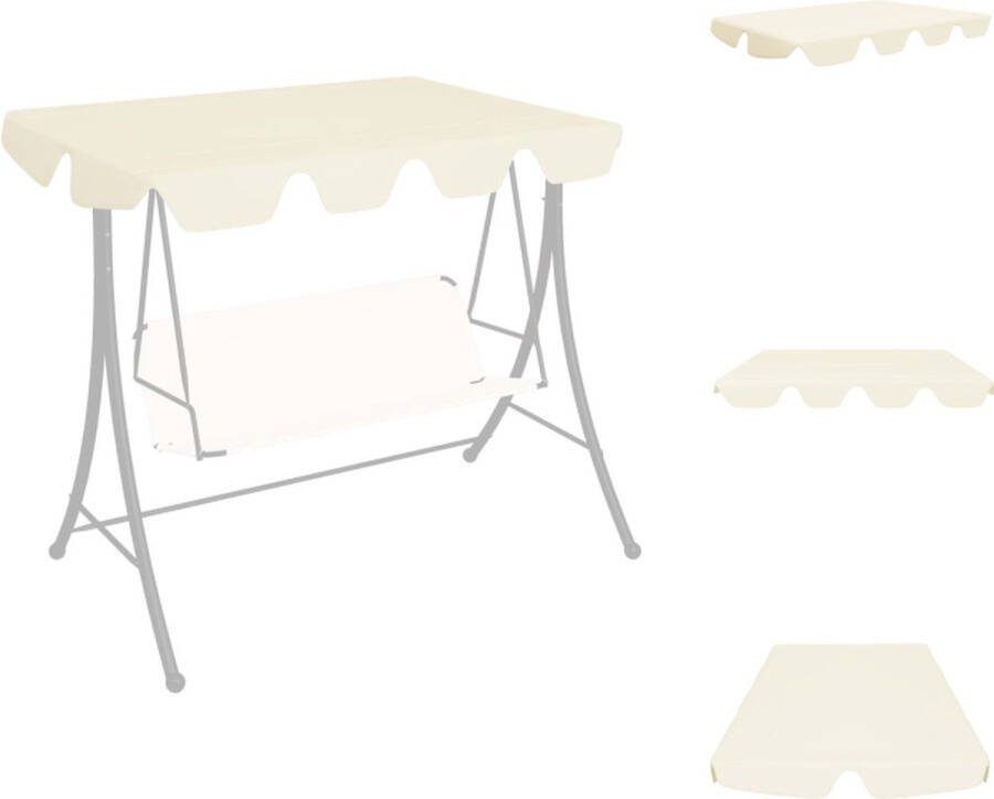 VidaXL Schommelbankluifel Gemakkelijk schoon te maken stof met waterdichte PVC-coating 210 x 146 cm Crème Partytent