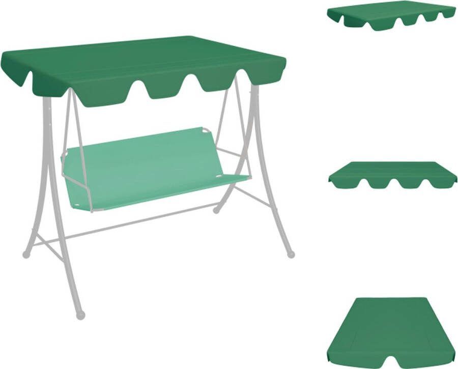 VidaXL Schommelbankluifel Groen 210 x 146 cm Waterafstotend Partytent