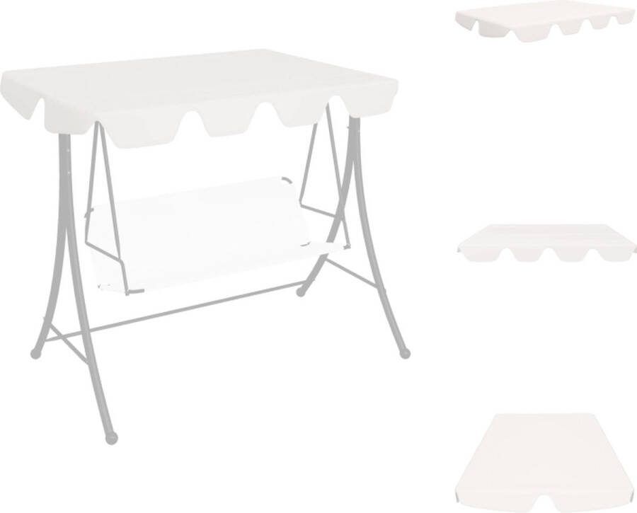 VidaXL Schommelbankluifel Polyester PVC-coating 210 x 146 cm Wit Partytent