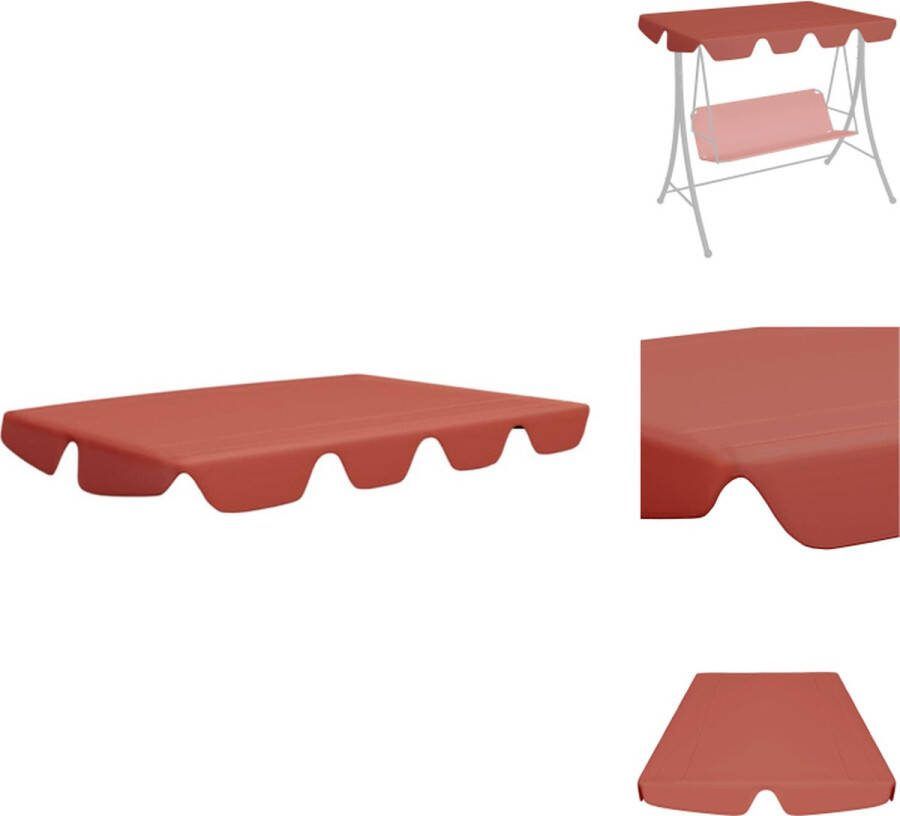 VidaXL Schommelbankluifel terracotta 210 x 146 cm waterafstotend Partytent