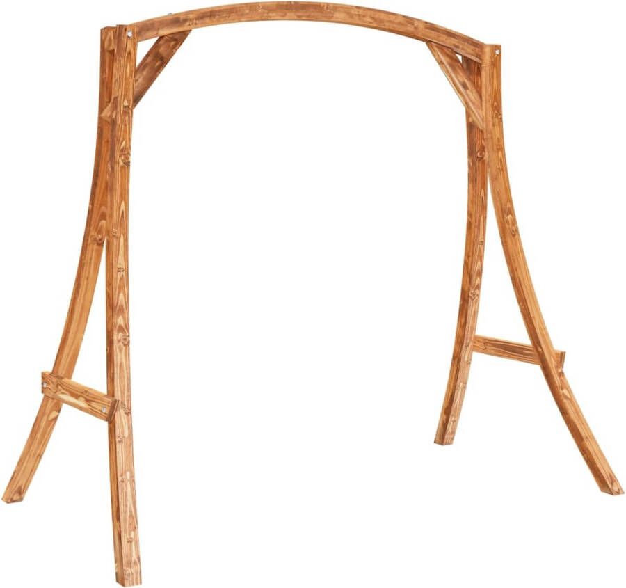 VidaXL -Schommelframe-massief-gebogen-hout-met-teakafwerking