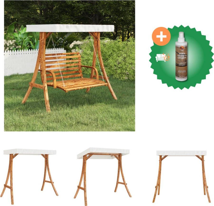VidaXL Schommelframe Houten Standaard 175 x 101 x 161.5 cm Teakafwerking Schommelstoel Inclusief Houtreiniger en verfrisser