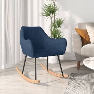 VidaXL Schommelstoel Stof Blauw