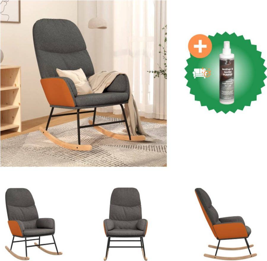 VidaXL Schommelstoel Comfort Donkergrijs 70 x 79 x 105 cm Schommelstoel Inclusief Reiniger