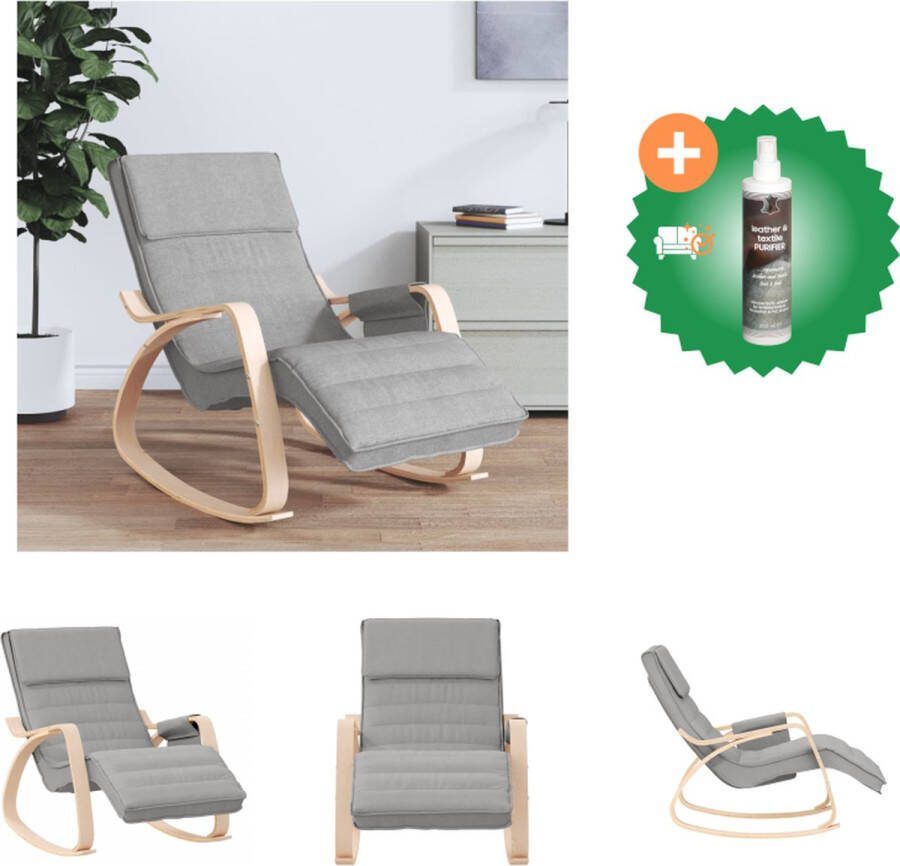VidaXL Schommelstoel Lichtgrijs 67x80x88 cm Duurzaam materiaal Schommelstoel Inclusief Reiniger
