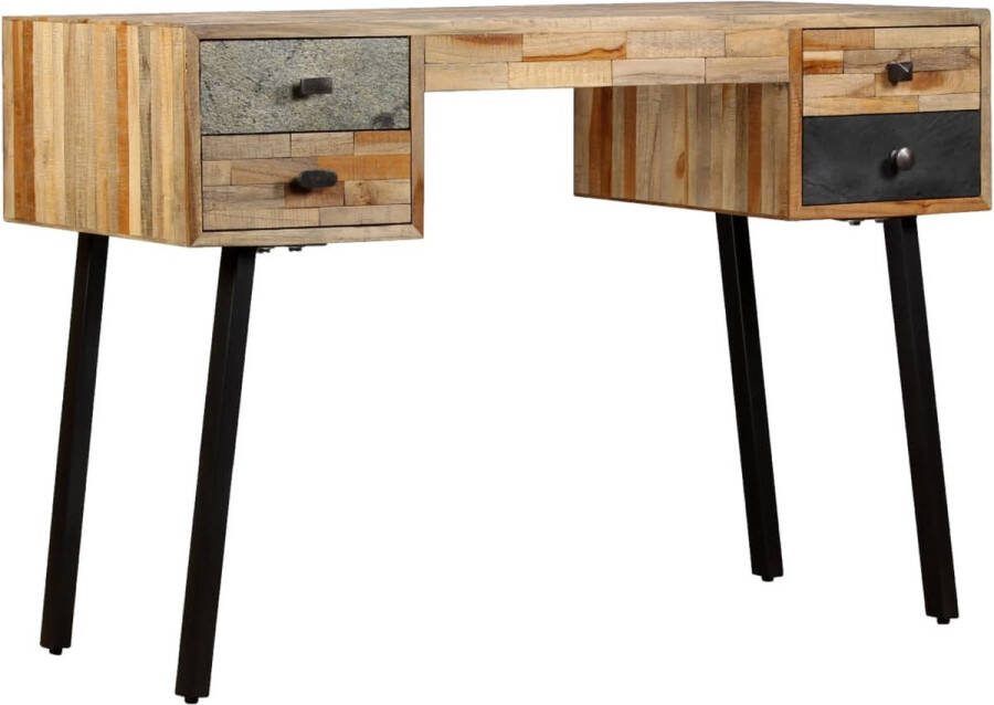 Vida XL Schrijftafel 110x50x76 cm massief gerecycled teakhout SKU: V245402