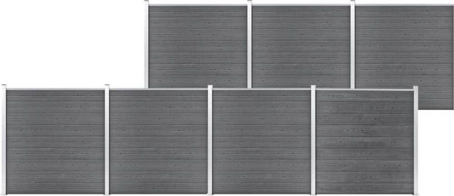 VidaXL -Schutting-1218x186-cm-HKC-grijs
