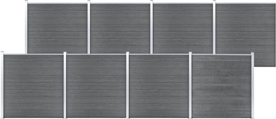 VidaXL -Schutting-1391x186-cm-HKC-grijs