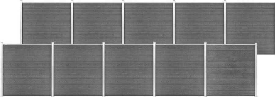 VidaXL -Schutting-1737x186-cm-HKC-grijs