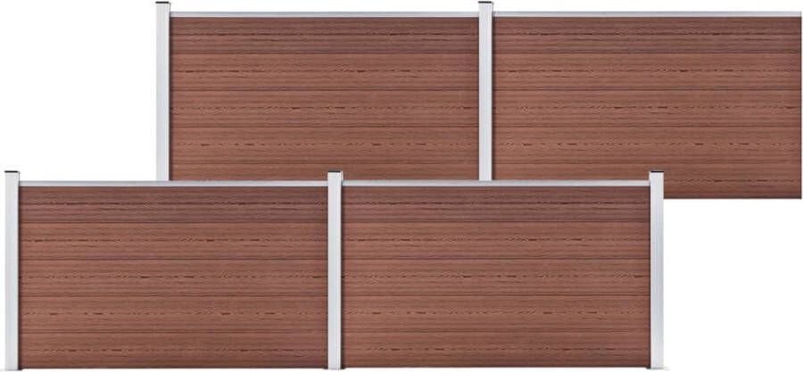VidaXL Schutting 699x106 cm HKC bruin