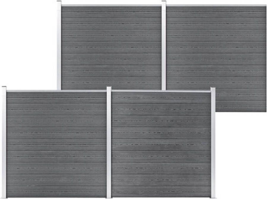 VidaXL -Schutting-699x186-cm-HKC-grijs
