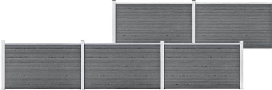 VidaXL Schutting 872x106 cm HKC grijs